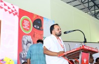 32-ാം സംസ്ഥാന സമ്മേളനം – ഉദ്ഘാടന സമ്മേളനം ജനറല് സെക്രട്ടറി എന് ടി ശിവരാജന് നന്ദി പ്രകാശിപ്പിക്കുന്നു.
