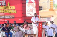 32-ാം സംസ്ഥാന സമ്മേളനം – പൊതുസമ്മേളനം ജനറല് സെക്രട്ടറി എന് ടി ശിവരാജന് സ്വാഗതം ചെയ്യുന്നു.